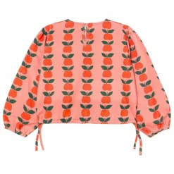 Blouse Pommes Velours Côtelé | Rose