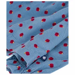 Blouse Pommes Velours Côtelé | Bleu