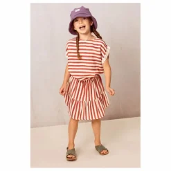 Blouse Rayée Gaze de Coton | Rouge