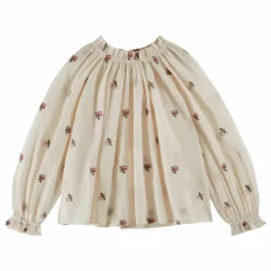 Blouse Roses Brodées | Crème