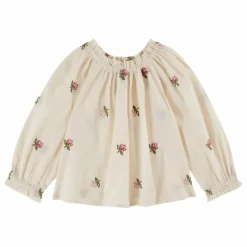 Blouse Roses Brodées | Crème