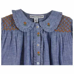 Blouse Smockée | Bleu