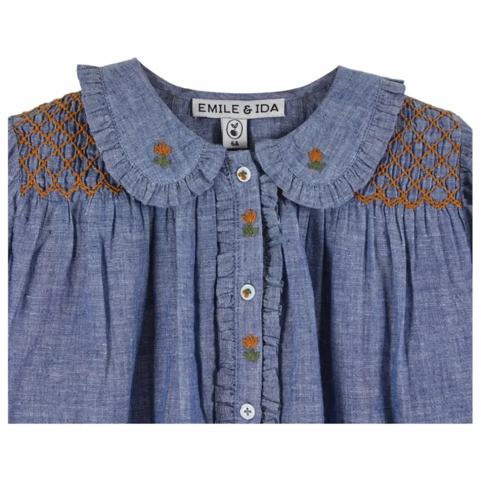 Blouse Smockée | Bleu