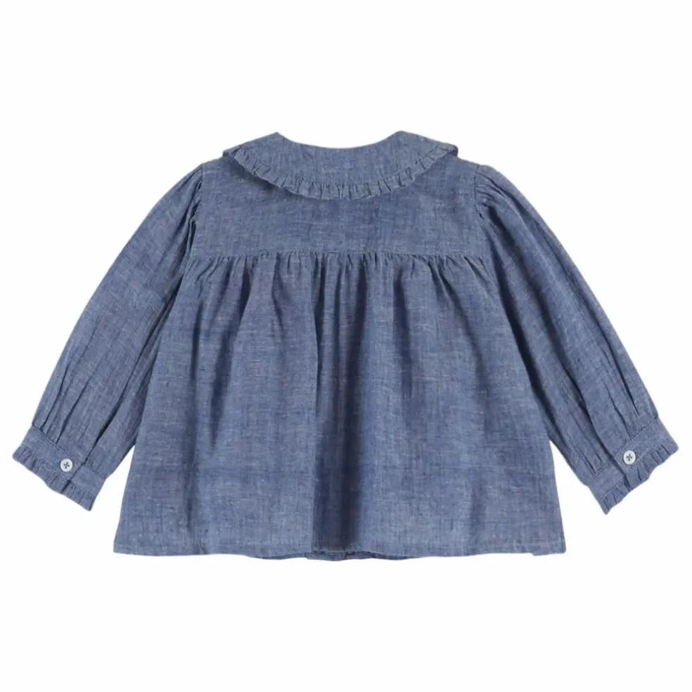 Blouse Smockée | Bleu