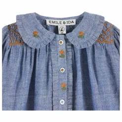 Blouse Smockée | Bleu