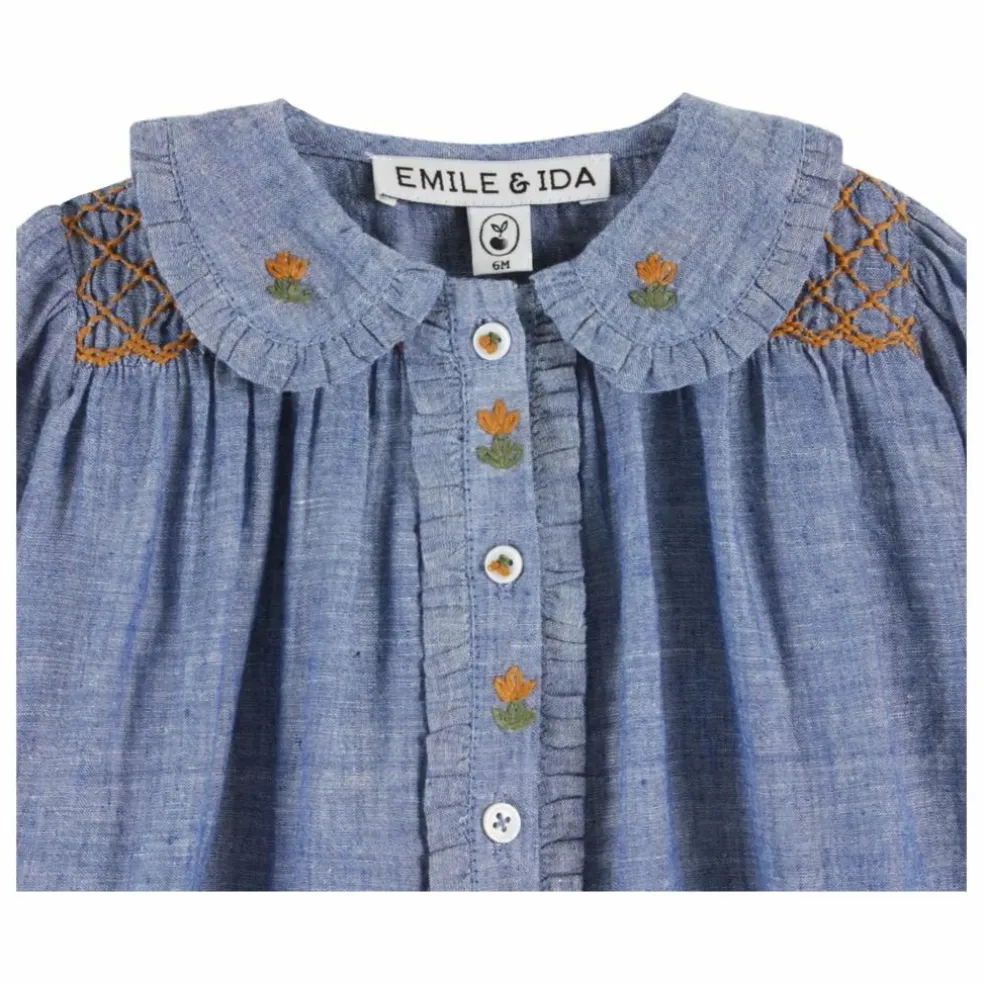 Blouse Smockée | Bleu