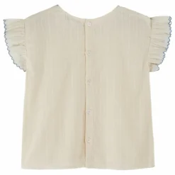 Blouse Smocke Brodée Main | Ecru