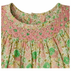 Blouse Smockée Griotte Liberty Coton Bio | Ecru