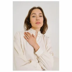 Blouse Soline Velours Milleraies | Ecru