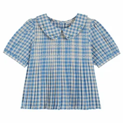 Blouse Swockée Vichy Lagon | Bleu