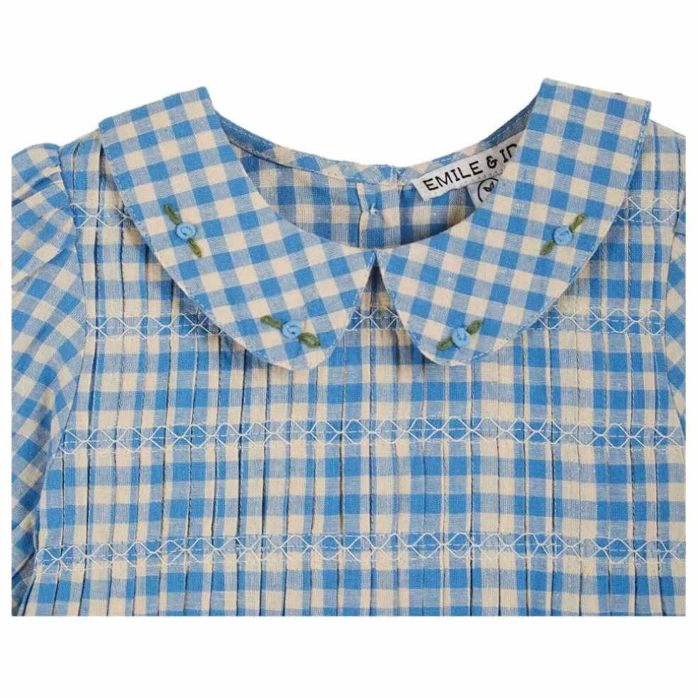 Blouse Swockée Vichy Lagon | Bleu