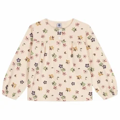 Blouse Tubique Fleurie | Beige