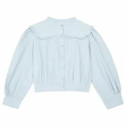 Blouse Unie Coton Bio | Bleu pâle