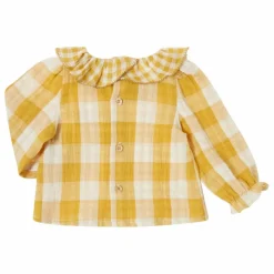 Blouse Vichy Baby | Jaune moutarde