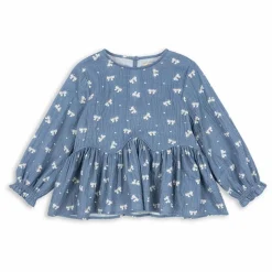 Blouse Vida Coton Bio | Bleu