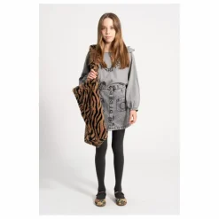 Blouse Volants Chambray | Gris