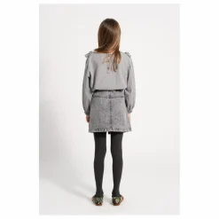 Blouse Volants Chambray | Gris