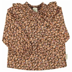 Blouse Volants Fleurie | Noir