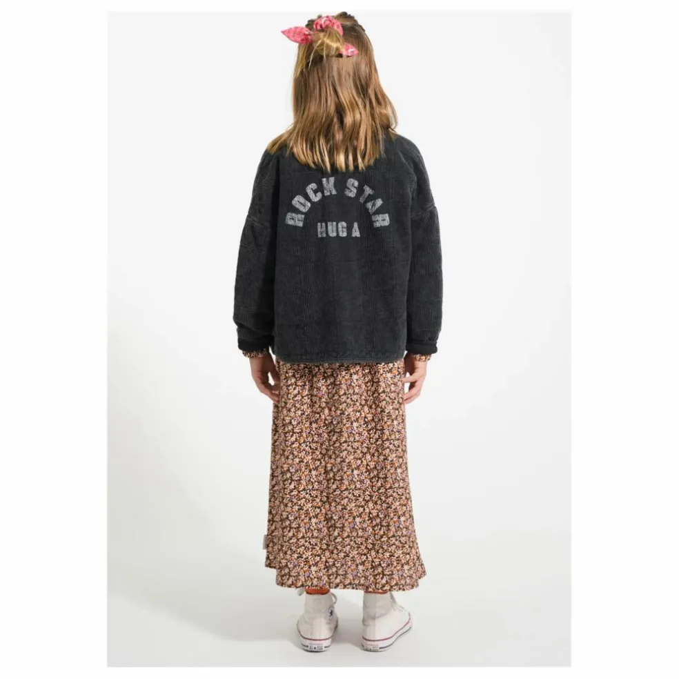 Blouse Volants Fleurie | Noir