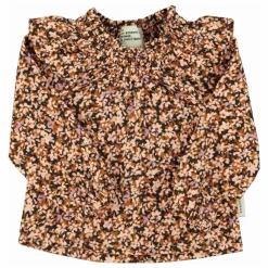 Blouse Volants Fleurie | Noir