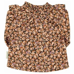 Blouse Volants Fleurie | Noir