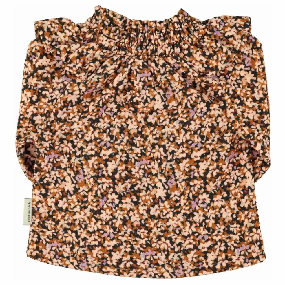 Blouse Volants Fleurie | Noir
