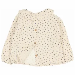Blouse Volants Gaze de Coton Bio | Ivoire