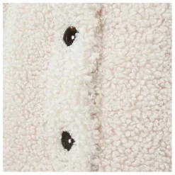 Blouson bouttoné en sherpa boxy | Blanc cassé