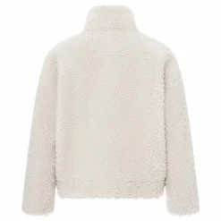 Blouson bouttoné en sherpa boxy | Blanc cassé