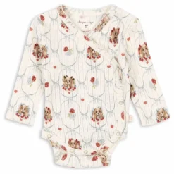 Body Cache Cœur Minnie Chiens Pointelle Coton Bio | Ecru