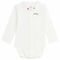 Body Col Brodé Coton Bio | Blanc