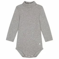 Body Col Roulé Côte | Gris chiné