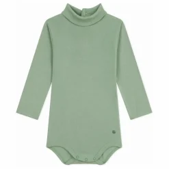 Body Col Roulé Uni Coton Bio | Sauge