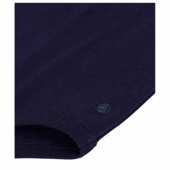 Body Col Roulé Uni Coton Bio | Bleu nuit