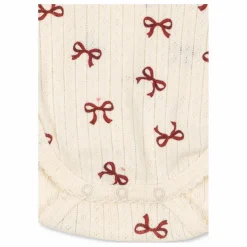 Body Croisé Minnie Nœuds Pointelle Coton Bio | Beige