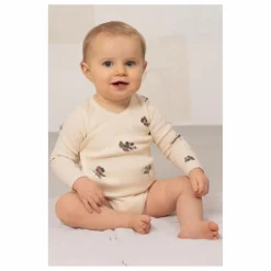 Body Côtelé Hoho Mûres Coton Bio | Ecru