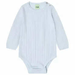 Body Côtelé Laine de Mérinos | Bleu pâle