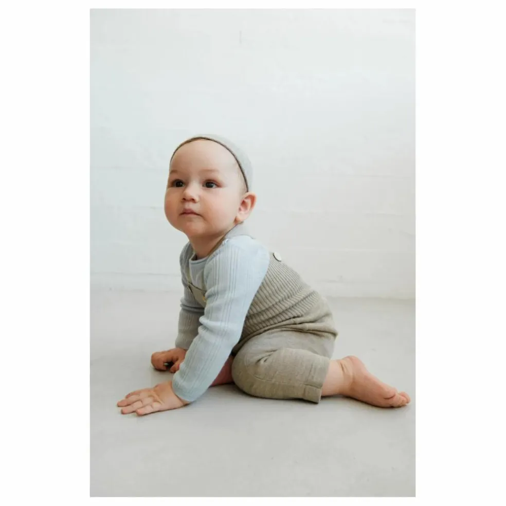 Body Côtelé Laine de Mérinos | Bleu pâle