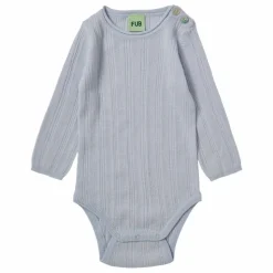 Body Côtelé Maille Extra Fine Laine Mérinos | Bleu ciel