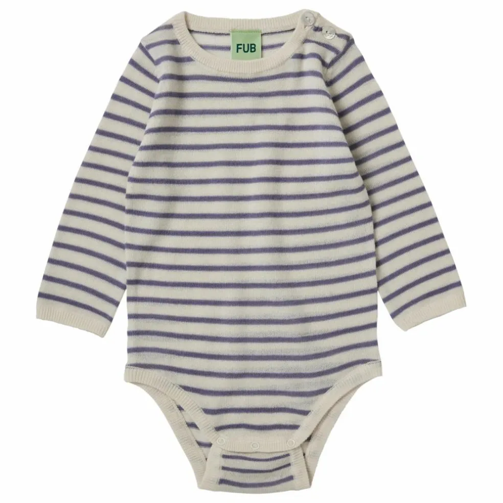 Body Côtelé Marinière Maille Extra Fine Laine Mérinos | Violet