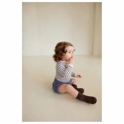 Body Côtelé Marinière Maille Extra Fine Laine Mérinos | Violet