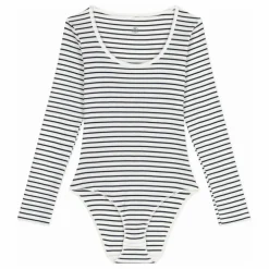 Body Côtelé Rayé | Blanc