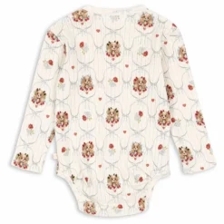 Body Minnie Chiens Pointelle Coton Bio | Ecru