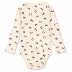 Body Minnie Nœuds Pointelle Coton Bio | Beige