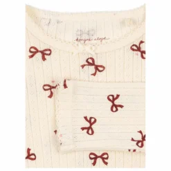 Body Minnie Nœuds Pointelle Coton Bio | Beige