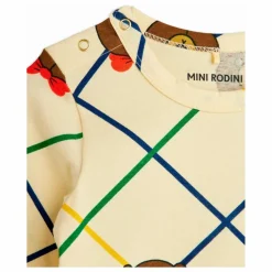 Body Ours Carreaux Coton Bio | Ecru