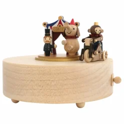 Boite à musique en bois Cirque