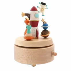 Boite à musique en bois Fusée