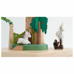 Boite à musique en bois Licorne