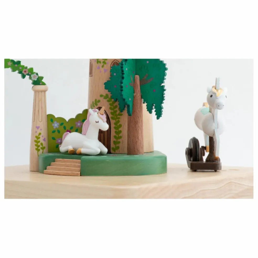 Boite à musique en bois Licorne